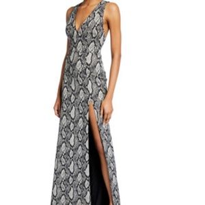 Alice + Olivia - Celeste Racerback Front - Slit Gown. Size 2